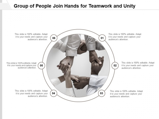 Group Of People Join Hands For Teamwork And Unity Ppt Powerpoint Presentation Summary Visuals