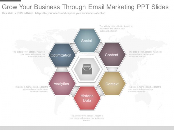Grow Your Business Through Email Marketing Ppt Slides