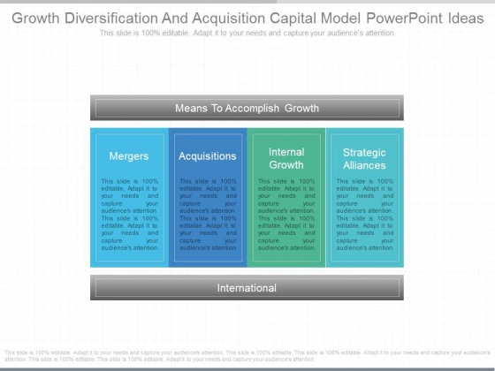 Growth Diversification And Acquisition Capital Model Powerpoint Ideas Growth Diversification And Acquisition Capital Model Powerpoint Ideas