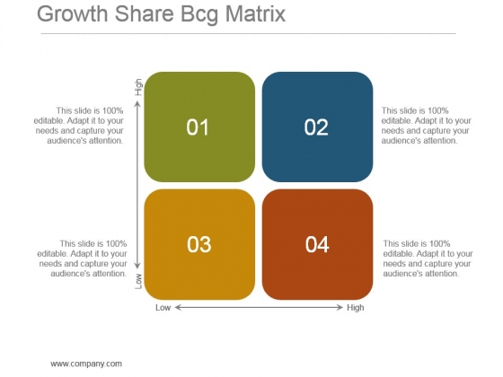 Growth Share Bcg Matrix Powerpoint Slide Template
