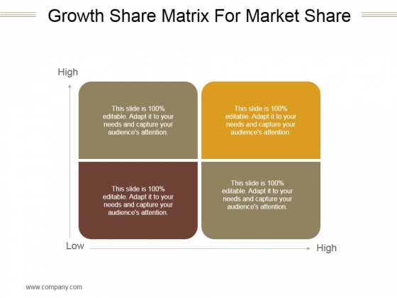 Growth Share Matrix For Market Share Ppt PowerPoint Presentation Ideas