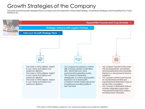Growth Strategies Of The Company Clipart PDF