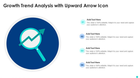 Growth Trend Analysis With Upward Arrow Icon Icons PDF