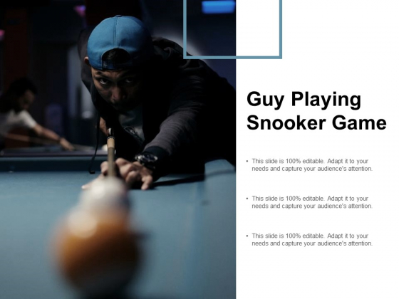 Guy Playing Snooker Game Ppt PowerPoint Presentation Gallery Outline Cpb