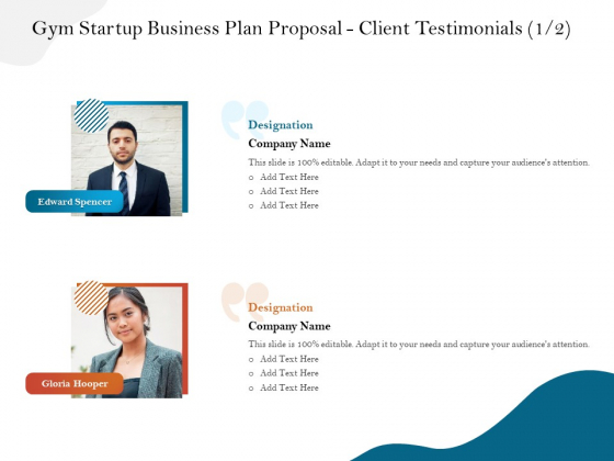 Gym And Fitness Center Business Plan Gym Startup Business Plan Proposal Client Testimonials Portrait PDF Gym And Fitness Center Business Plan Gym Startup Business Plan Proposal Client Testimonials Portrait PDF