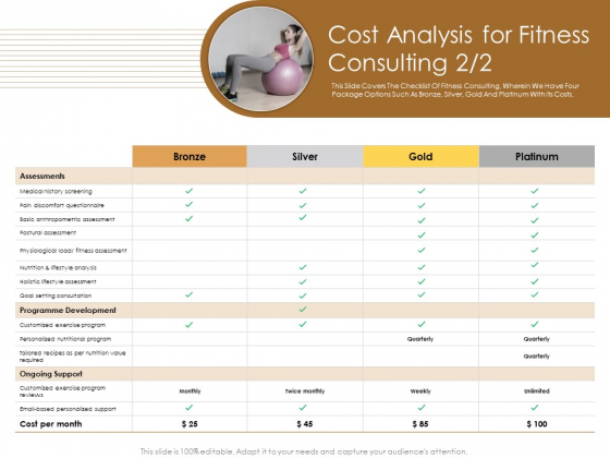 Gym Consultant Cost Analysis For Fitness Consulting Sample PDF Gym Consultant Cost Analysis For Fitness Consulting Sample PDF