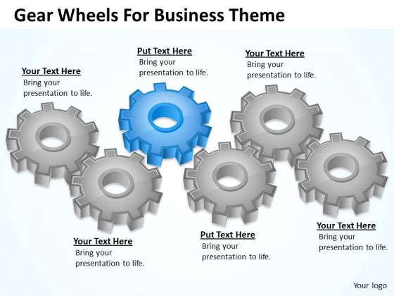 Gear Wheels For Business Theme Ppt Plan Ideas PowerPoint Slides