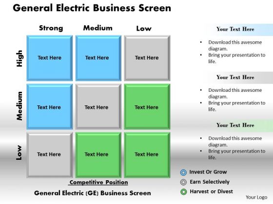 General Electric Business Screen Business PowerPoint Presentation