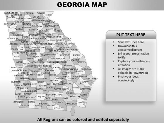 Georgia PowerPoint Maps