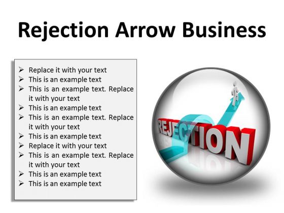 Getting Over Rejection Arrow Business PowerPoint Presentation Slides C