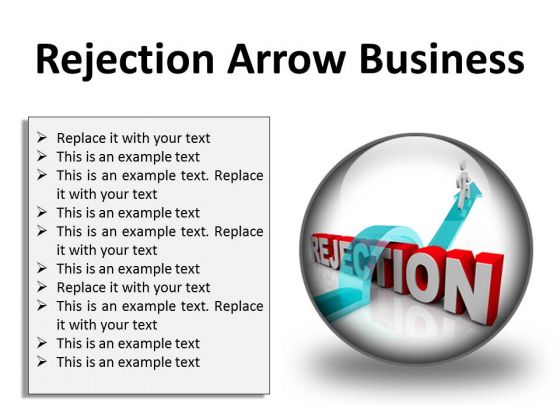 Getting Over Rejection Arrow Business PowerPoint Presentation Slides C Getting Over Rejection Arrow Business PowerPoint Presentation Slides C