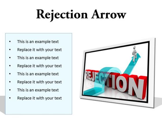 Getting Over Rejection Arrow Business PowerPoint Presentation Slides F