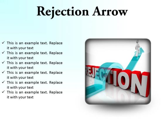 Getting Over Rejection Arrow Business PowerPoint Presentation Slides S