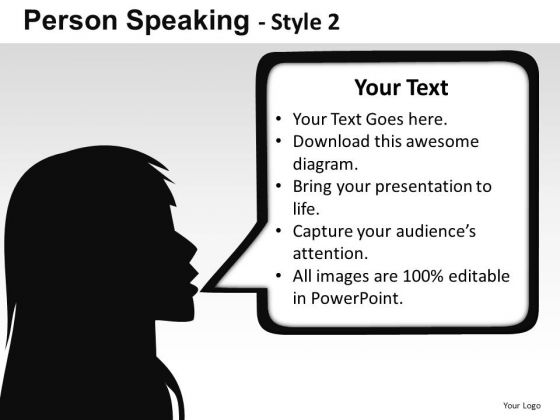 Girl Talking Callout PowerPoint Slides And Ppt Templates Girl Talking Callout PowerPoint Slides And Ppt Templates
