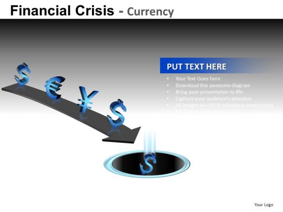 Global Currencies Down The Drain PowerPoint Slides Global Currencies Down The Drain PowerPoint Slides