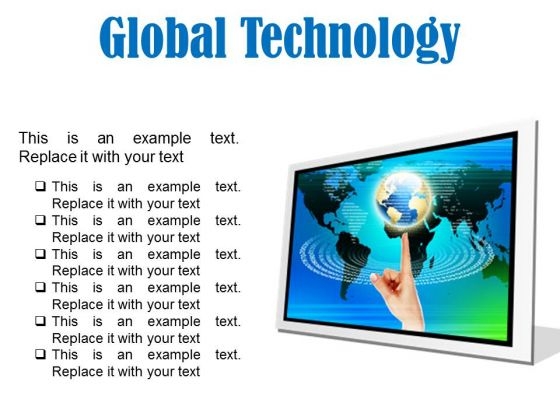 global technology globe powerpoint presentation slides f