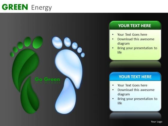 Go Green Footprints PowerPoint Ppt Templates Go Green Footprints PowerPoint Ppt Templates