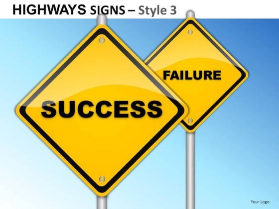 Goals Grass Highways Signs 3 PowerPoint Slides And Ppt Diagram Templates