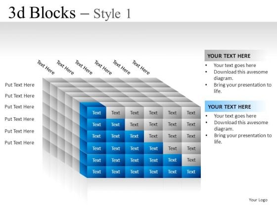 Graphic 3d Blocks 1 PowerPoint Slides And Ppt Diagram Templates