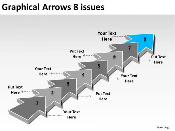 graphical arrows 8 issues ppt 9 flow chart maker free powerpoint
