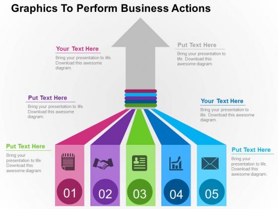 Graphics To Perform Business Actions PowerPoint Template Graphics To Perform Business Actions PowerPoint Template