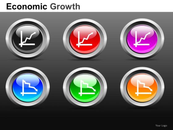 Graphs Going Up Or Down PowerPoint Icons