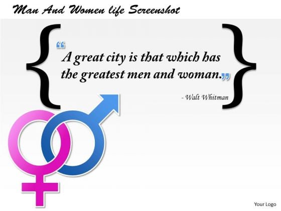 Greatest Quotes About Man And Women Life PowerPoint Presentation Template