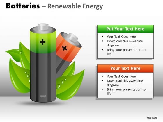 Green Energy Batteries PowerPoint Ppt Templates Green Energy Batteries PowerPoint Ppt Templates