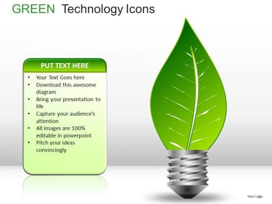 Green Energy Light Icons PowerPoint Slides And Ppt Diagrams Templates