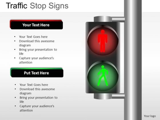 Green Red Stop Go Sign Traffic Direction PowerPoint Slides And Ppt Diagram Templates
