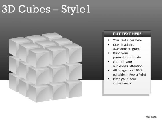 Grey 3d Cube PowerPoint Slides And Ppt Diagram Templates Grey 3d Cube PowerPoint Slides And Ppt Diagram Templates