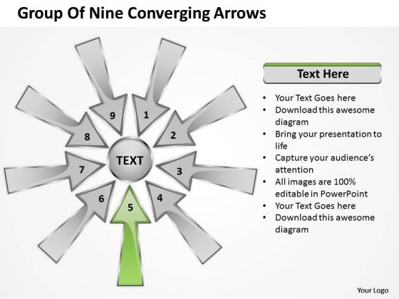 Group Of Nine Coverging Arrow Cycle Process Network PowerPoint Slides Group Of Nine Coverging Arrow Cycle Process Network PowerPoint Slides