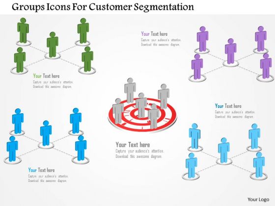 Groups Icons For Customer Segmentation PowerPoint Template Groups Icons For Customer Segmentation PowerPoint Template