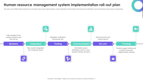 HRMS Execution Plan Human Resource Management System Implementation Roll Out Plan Designs PDF