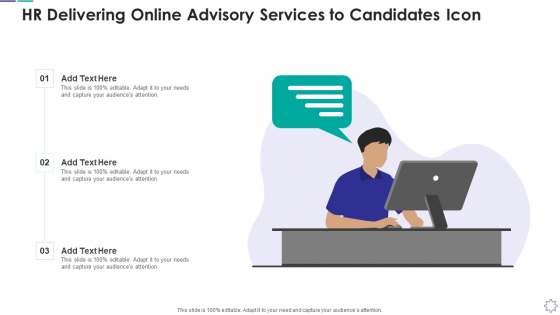 Hr Delivering Online Advisory Services To Candidates Icon