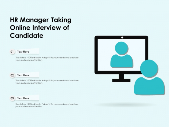HR Manager Taking Online Interview Of Candidate Ppt PowerPoint Presentation Infographics Clipart PDF
