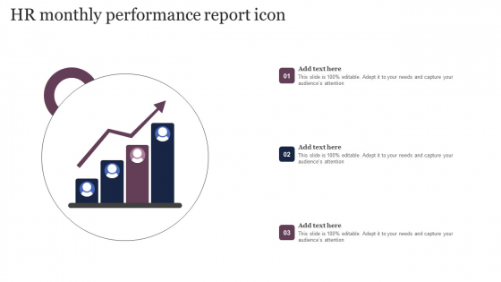 HR Monthly Performance Report Icon Ideas PDF
