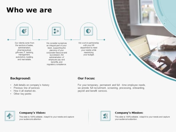 HR Outsourcing Service Proposal Who We Are Ppt Infographic Template Mockup PDF HR Outsourcing Service Proposal Who We Are Ppt Infographic Template Mockup PDF