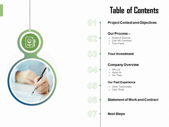 HR Process Automation Table Of Contents Demonstration PDF HR Process Automation Table Of Contents Demonstration PDF
