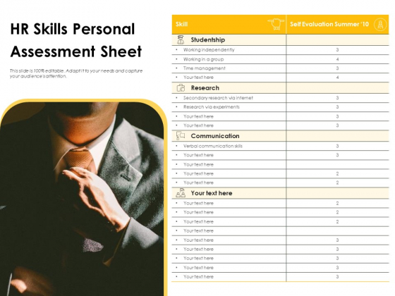 HR Skills Personal Assessment Sheet Ppt PowerPoint Presentation File Infographics PDF HR Skills Personal Assessment Sheet Ppt PowerPoint Presentation File Infographics PDF