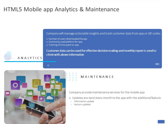HTML5 Mobile App Analytics And Maintenance Ppt PowerPoint Presentation File Gallery PDF HTML5 Mobile App Analytics And Maintenance Ppt PowerPoint Presentation File Gallery PDF