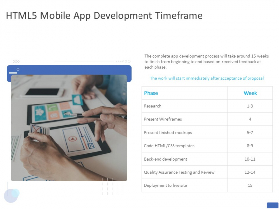 HTML5 Mobile App Development Timeframe Ppt PowerPoint Presentation Icon Examples PDF HTML5 Mobile App Development Timeframe Ppt PowerPoint Presentation Icon Examples PDF