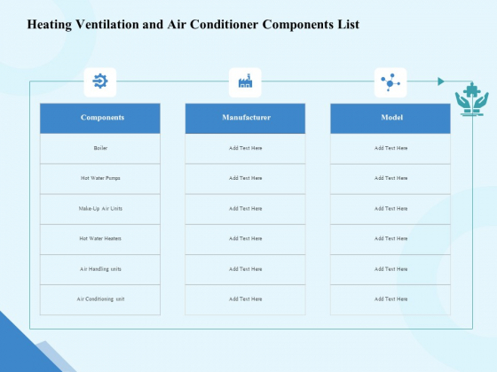 HVAC Heating Ventilation And Air Conditioner Components List Ppt Portfolio Examples PDF HVAC Heating Ventilation And Air Conditioner Components List Ppt Portfolio Examples PDF