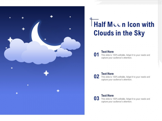 Half Moon Icon With Clouds In The Sky Ppt PowerPoint Presentation Styles Show Half Moon Icon With Clouds In The Sky Ppt PowerPoint Presentation Styles Show