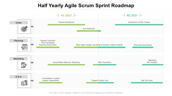 Half Yearly Agile Scrum Sprint Roadmap Icons Half Yearly Agile Scrum Sprint Roadmap Icons