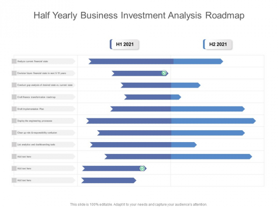 Half Yearly Business Investment Analysis Roadmap Diagrams Half Yearly Business Investment Analysis Roadmap Diagrams