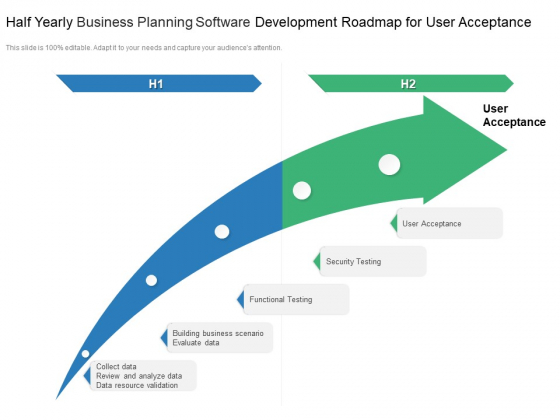 Half Yearly Business Planning Software Development Roadmap For User Acceptance Background Half Yearly Business Planning Software Development Roadmap For User Acceptance Background