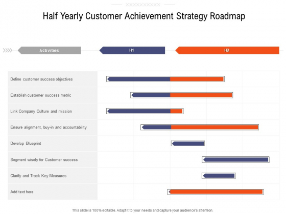 Half Yearly Customer Achievement Strategy Roadmap Ideas Half Yearly Customer Achievement Strategy Roadmap Ideas