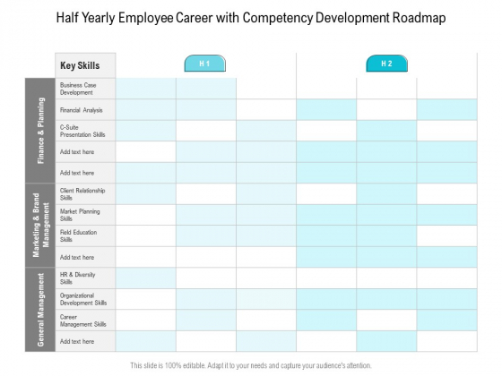 Half Yearly Employee Career With Competency Development Roadmap Designs Half Yearly Employee Career With Competency Development Roadmap Designs