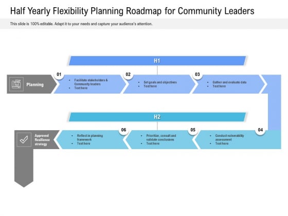 Half Yearly Flexibility Planning Roadmap For Community Leaders Brochure Half Yearly Flexibility Planning Roadmap For Community Leaders Brochure